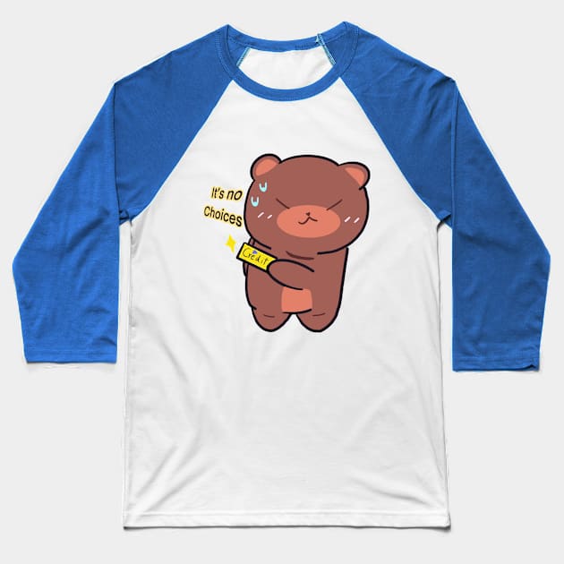 Bear with Credit Card Baseball T-Shirt by SatthaRat